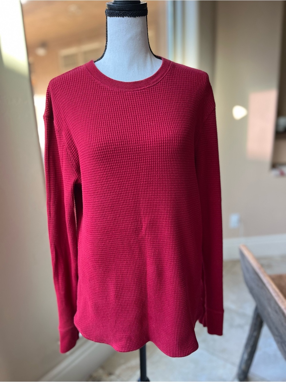 GAP Red Waffle-Knit Crew Neck Sweater
100% cotton